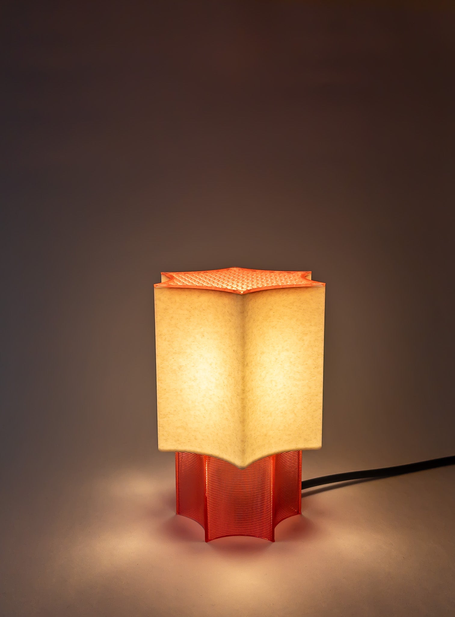Clear Star coral Lamp Red