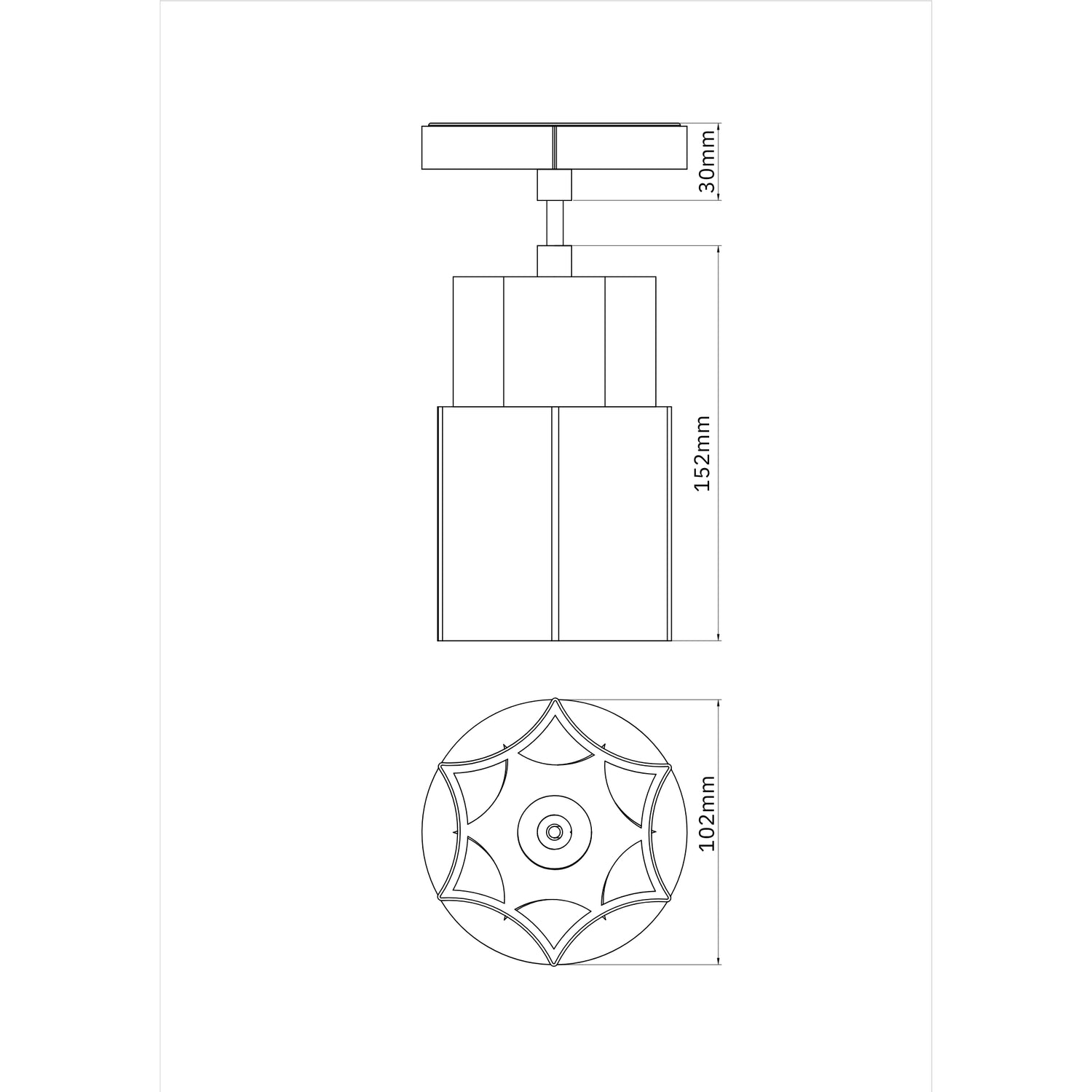 star-coral-Drop-suspended-light-Dimension-Drawing 