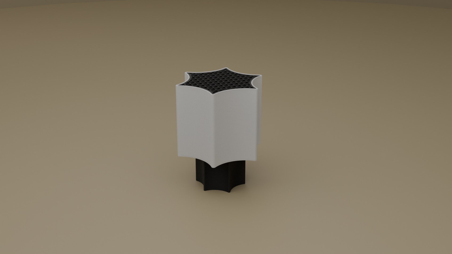 Off shot of star coral lamp in black color
