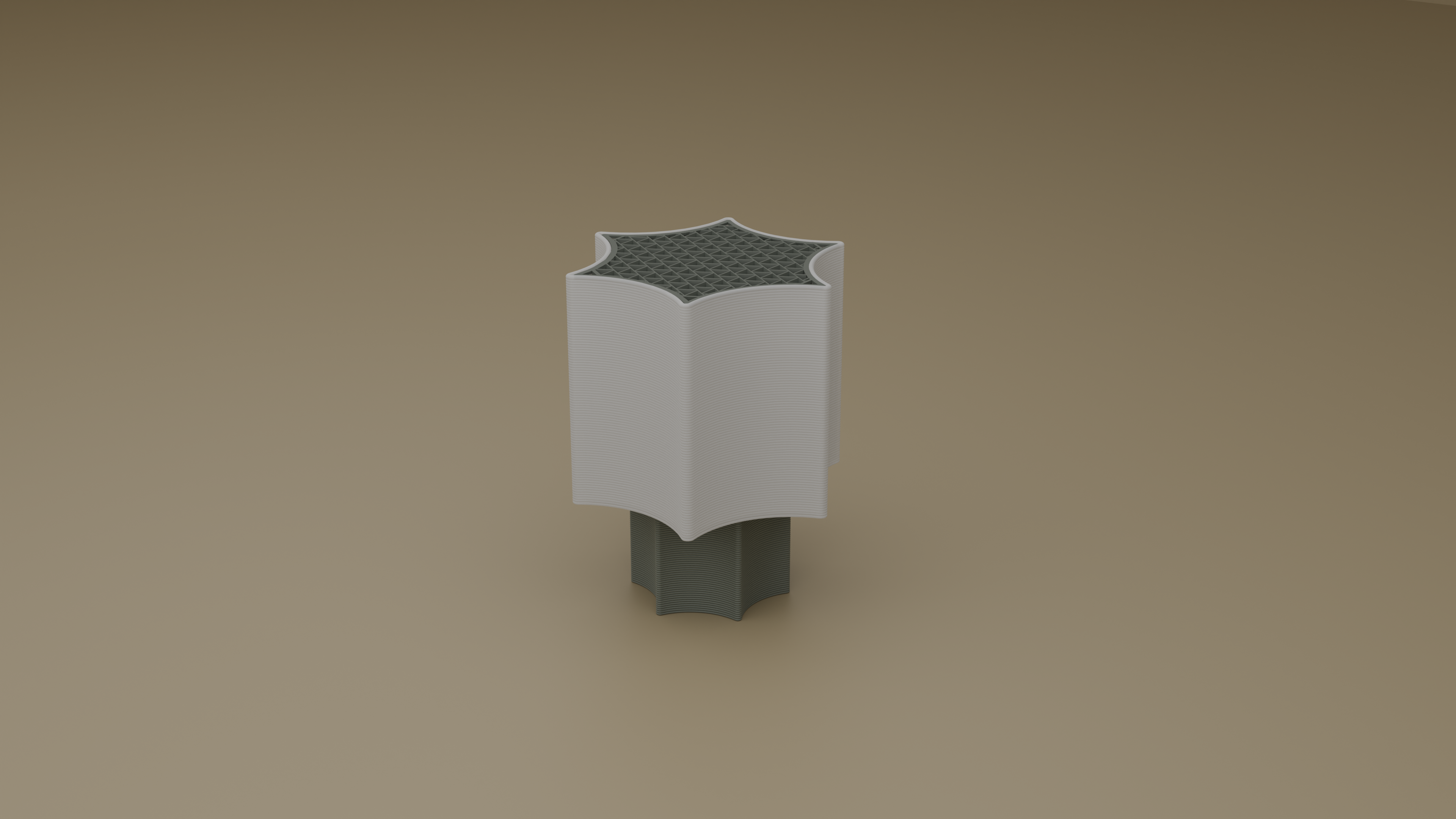 Off shot of star coral lamp in grey color