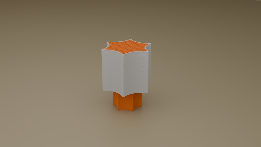 Off shot of star coral lamp in orange color