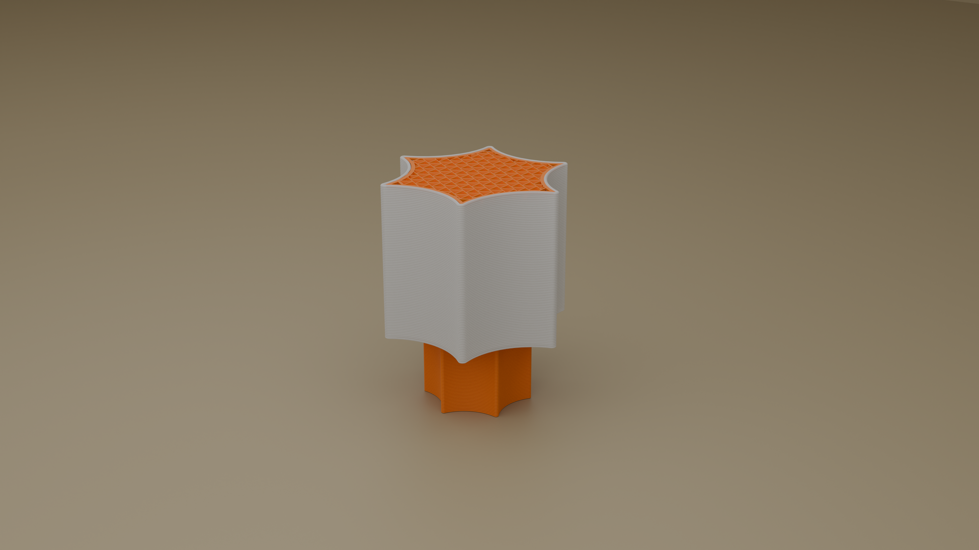 Off shot of star coral lamp in orange color