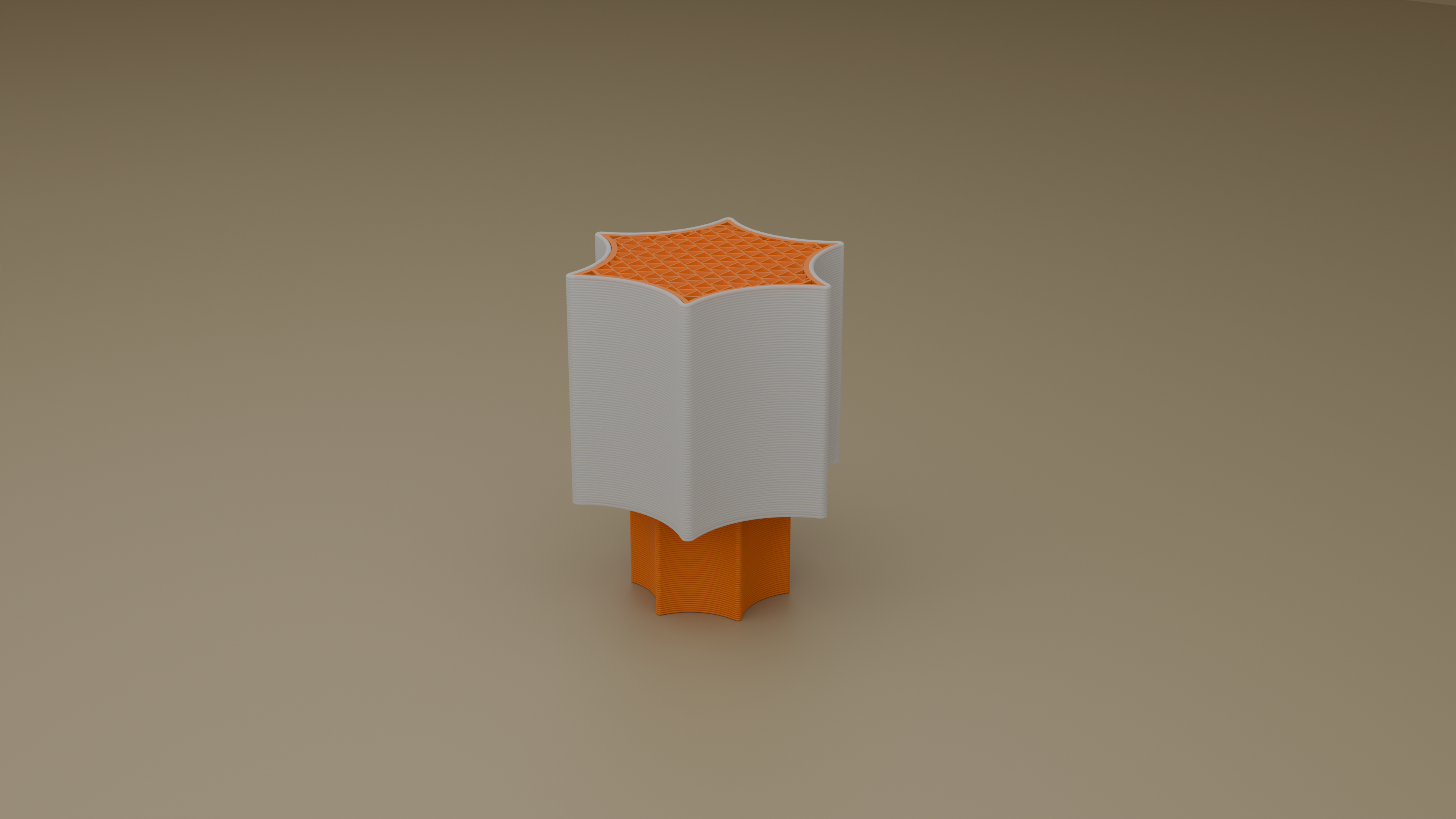 Off shot of star coral lamp in orange color