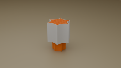Off shot of star coral lamp in orange color