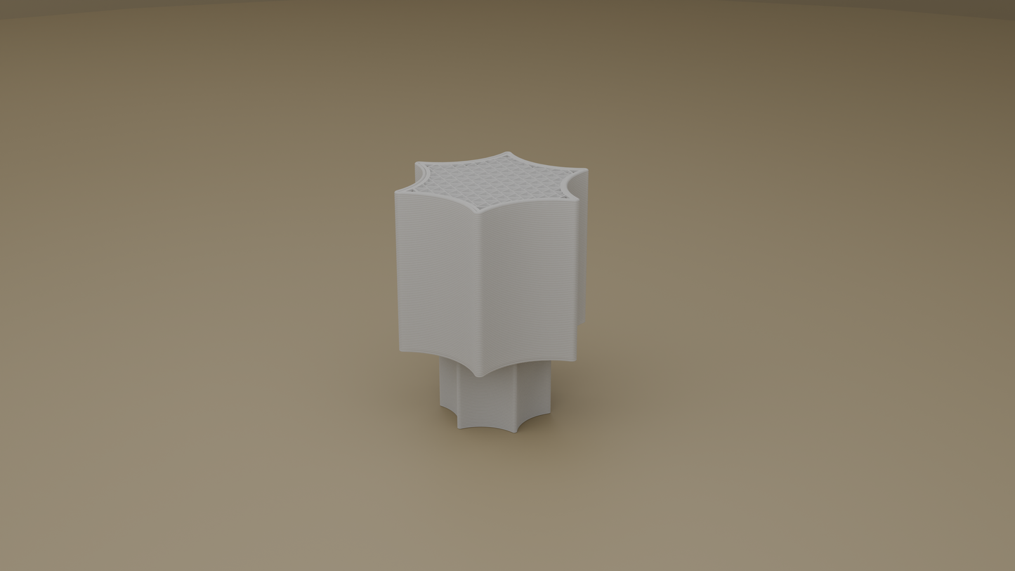 Off shot of star coral lamp in white color